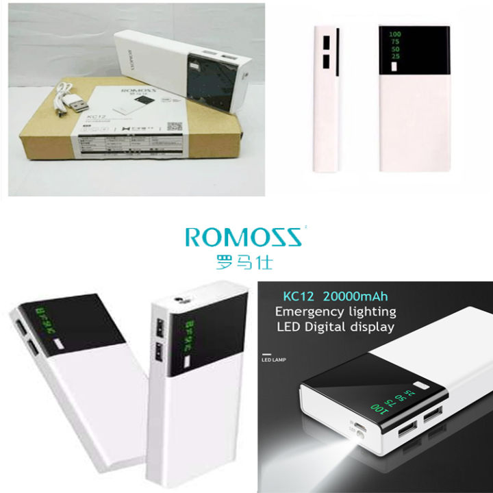ORIGINAL ROMOSS KC12 POWER BANK VIVO V52 ERAPHONE W/MIC /AM007