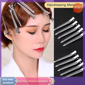 Graceful 10pcs Hair Care Clips Stainless Steel Sectioning Clips Clamps For Hairdressing