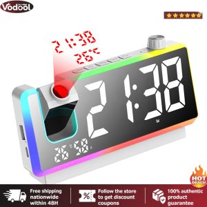 [VTO] Digital Alarm Clock Large LED Display RGB Night Light USB Charge for Hearing Impaired & Deaf People