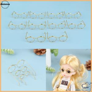 Follow Get More【Metonna】 5/10Pcs Fashion Round Frame Lensless Retro Cool Doll Glasses For 9/25/30cm Doll