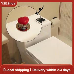【Y2E2noa】 1 2Pcs Colorful Heart Shaped Toilet Press Button Water Tank Push Switch Nail Art Assistant Cabinet Door Drawer Handle