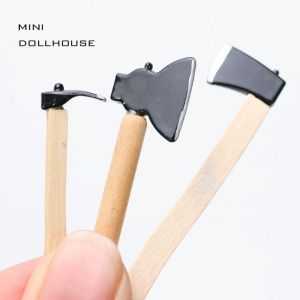 DOHOHO 1:12 Scale Dollhouse Firewood Pile Multistyles Mini Miniatures Straw Stack High Quality Field Gardening Iron Shovel Fairy Garden Decor