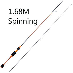 UL lightweight carbon fiber fishing lure rod sensitive and stronger for catch fish 1.68m/1.8m spinning/casting cheap fishing rod for all water lure:0.8-5g line:2-6lb