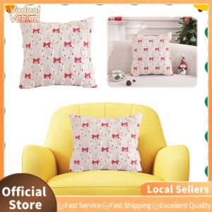 Luxury Home Decor Pillow Covers with Bow Tie Pattern for Sofa and Couch