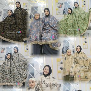 Mukena couple Anak Dan Dewasa Katun Motif Renda Mewah Jumbo