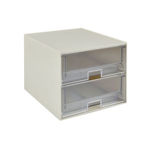 UDEE กล่องลิ้นชัก ABS 2 ชั้น-  ขนาดเล็ก ใส่ของชิ้นเล็กๆ วัสดุแข็งแรง ABS สามารถพลิกก้นขึ้นเปลี่ยนเป็นใส่ทิชชู่ได้ ( Size 13.5 x 17.0 x 12.4 cm )