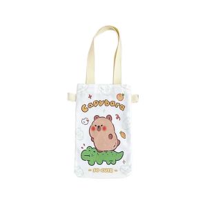 WENTIVV Có thể điều chỉnh Ống bọc chai nước capybara Có dây đeo vai Tái sử dụng Vỏ bảo vệ chai vải bố Thuận tiện Đa năng Túi đựng cốc cho trẻ em Ngoài trời