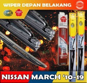 Wiper Depan Belakang March 2010 - 2019 HELLA SAKURA