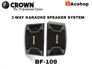 CROWN BF-109 3-WAY KARAOKE SPEAKER SYSTEM DUAL
