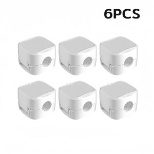 Blumey ที่เก็บสายชาร์จ ประเภทแม่เหล็ก สายไฟ อุปกรณ์จัดระเบียบสาย USB 6ชิ้น/แพ็ค ดำหรือขาว cable storage clip