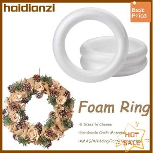 haidianzi Vòng màu trắng Polystyrene bọt vòng cho Giáng sinh thủ công DIY handmade vòng hoa đám cưới ngày lễ nhà bên trang trí