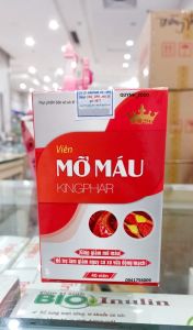 Combo 2 hộp Mỡ Máu Kingphar - Giúp hạ mỡ máu điều hòa cholesterol và triglycerid máu hỗ trợ giảm xơ vữa động mạch - Hộp 40 viên