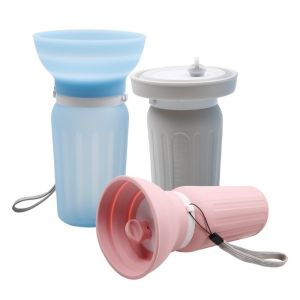 MADEWITH 1PC Silicone Dog Water Bottle Leak Proof Foldable Pet Water Dispenser Durable Lightweight Pet Water Cup for Walking Hiking and Travel
