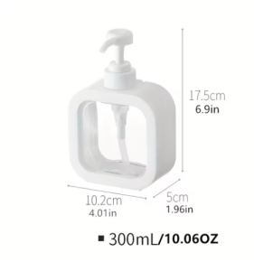 New 500ML/300ML Clear Plastic Pump Bottles Kitchen Liquid Soap Dispenser Hand Sanitizer Shower Empty Pump Shampoo Dish Soap Container Bathroom Shower