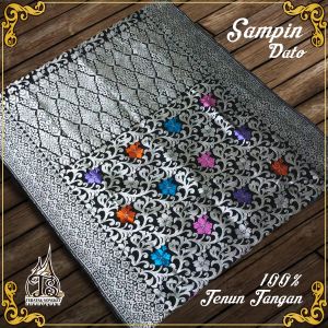 SAMPIN DATO 100% TENUN TANGAN PREMIUM QUALITY (BLACK SILVER COLLECTION)
