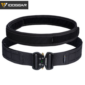 2025IDOGEAR Small Steel Scorpion   Cutting 500D Nylon Solid Color Tactical Waist Belt Outdoor Integrated Metal Buckle Belt