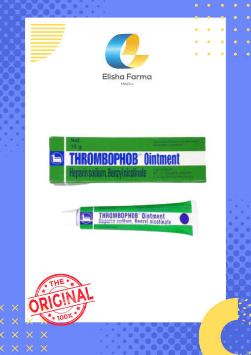 THROMBOPHOB OINTMENT 15gr - Thrombophob Heparin Sodium Salep / Trombopob Oint / Salep Memar / Luka Lebam / Kulit Biru - Thrombophob Gel 20gr - Trombophob Gel Salep Luka Memar Lebam / Trombopob Salep / Trombopop Gel