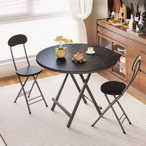 LZD  Bàn Tròn Gấp Gia Dụng Bàn Gấp Nhỏ Đơn Giản Bàn Ăn Bàn Cầm Tay Hình Tròn Tiện Dụng Bàn Ăn Nhà Hàng Chung Cư Nhỏ
