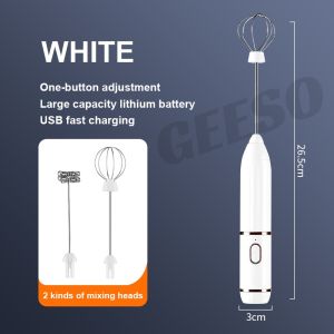 GEESO Electric Handheld Egg Mixer Multi-functional Electric Whisk Hand Blender Electric Mixer For Baking 电动打蛋器 手持搅拌器