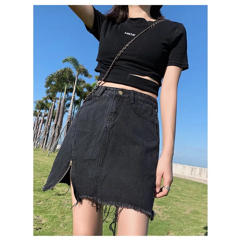 Black denim 2025 skirt 7xl