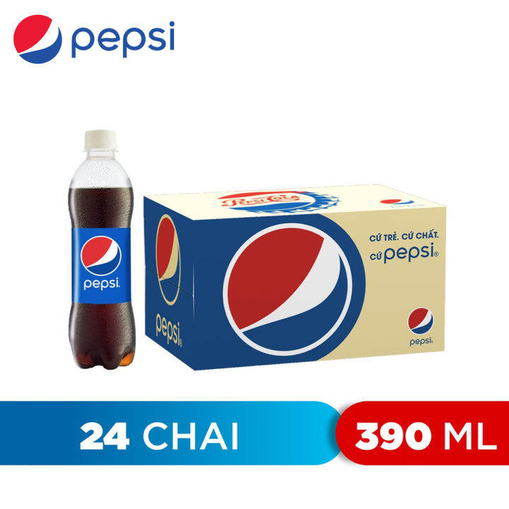 THÙNG 24 CHAI NƯỚC NGỌT PEPSI 390ML | Lazada.vn