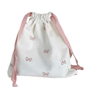 Small Gift Pouch Drawstring Storage Bag Portable Cosmetic Bag Bows Makeup Bag Gift Bag Sweet Storage Pouch