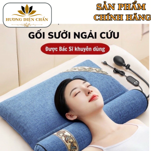 Gối Thảo Dược Ngải Cứu-Gối Sưởi ẤmChườm NóngKê Cổ Gối Đầu Với Hương Thơm Ngải Cứu Thư Giãn Giảm Mệt Mỏi