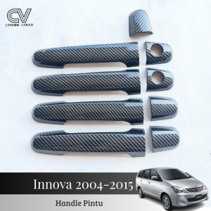 Cover Handle Pintu Mobil Innova 2004 - 2015 Carbon