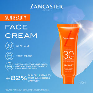 Lancaster Sun Beauty Face Cream SPF30 50ml | Non-Greasy Non-Sticky No Whitecast | Lightweight Hydrating Smooth Finish