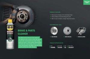 [BUNDLE OF 2cans] WD40 Specialist Brake and Parts Cleaner 450ml - For rapid and safe removal of brake fluid grease and oil from brake linings and drums WD-40 Automotive