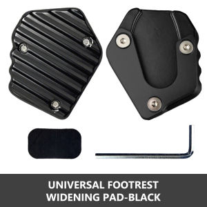SEAMETAL Motorcycle Anti Slip Foot Support Pad Aluminum Kickstand Extension Plate Universal Foot Side Stand Enlarge Pad