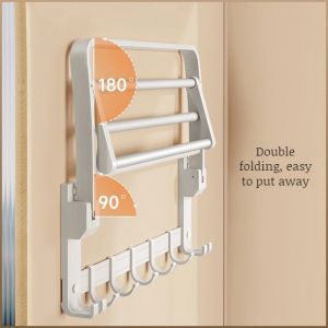 Washroom Hanging Shelf Wider Base Concealed Organizer Easy to Install Adjustable Space Utilization
