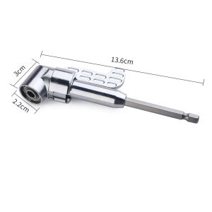 Adjustable 105° Right Angle Driver Screwdriver Set 1/4 Hex Shank for Power Drill Screwdriver Bits