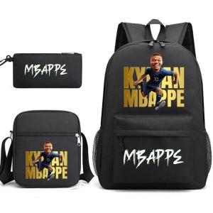 ZEEMIN Halloween Christmas Football Star Children Backpack Large-capacity Schoolbag Shoulder Bag Pencil Case Three-piece Schoolbag Primary School Students