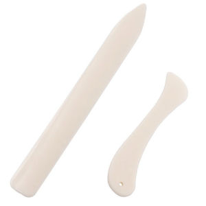 2Pcs/Set Pelipat Kertas / Kulit / Bone Folder / Folding Bone / Paper / Leather Creaser Samoyed