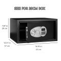 Home Safe Box Fireproof Waterproof Set, Anti-Theft Home Safe with LCD Electronic Lock & 2 Backup Keys, Digital Security Fireproof Safety Box for Home Hotel Money Firearm Documents Medicines. 