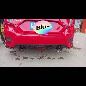 sapid Side Rear Bumper Diffuser Lip Exhaust Body Kit Accessories Splitter Refit For Honda Civic 2016 2017 2018 2019 2020 Sedan B4K2H
