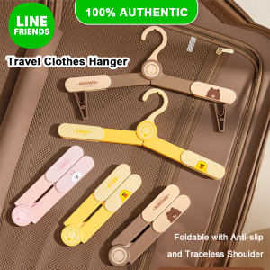 100% Authentic Line Friends Travel Accessories Clothes Hanger Foldable with Anti-slip and Traceless Shoulder Angle Portable Multi-function Travel LFB260/LFB374