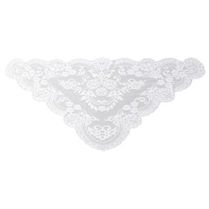 GONG4 Vintage Lace Triangle Scarf French Style Elegant Wedding Headscarf Fashion Clothes Decoration Head Covering Scarf Shawl Women