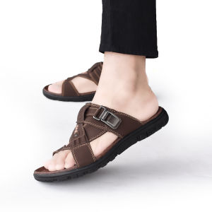 L-TRACK Sandal kulit pria davis 04 size 39-43 model kasual distro selop paling populer