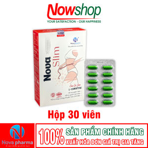 Viên Uống Giảm Cân Nova Slim Tiêu Mỡ Bụng Đốt Mỡ Thừa Kiểm Soát Cân Nặng Tác Dụng Nhanh Cho Cơ Địa Béo Lì Khó Giảm 30V