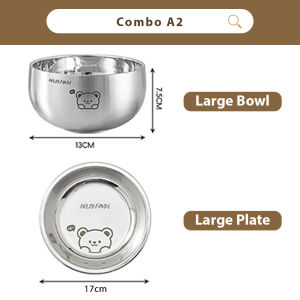 Kitchenut Mangkuk Keluli Tahan Karat Stainless Steel Kids Bowl Soup Bowl Kindergarten Children Tableware Set