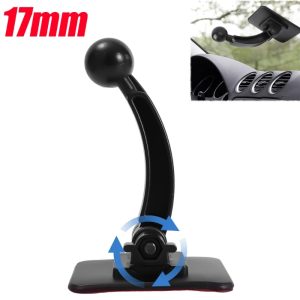 17mm Ball Head Base Sticky Car Phone Holder 180° Rotation Mount Universal Dashboard Cell Phone Bracket Base Stand Accessories