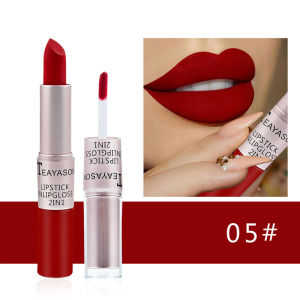 🔥Double Head Matte Lipstick Liquid Set 2 In 1 Lipstick Waterproof Long Lasting Non-sticky Lip Makeup LovelylifeFu👍