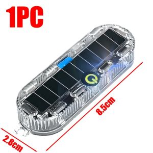 1/3Pcs Solar Car Strobe Warning Light Auto Emergency Light Electric Motorcycle Truck Brake Taillight LED Waterproof Flashing Lights