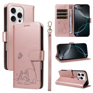 New Phone Case For iPhone 16 15 14 13 12 11 Pro Max iPhone 16 15 14 Plus iPhone 6 6S 7 8 Plus SE 2022 X XR XS Max Lucky Cat Magnetic Leather Wallet Card Slot Flip Cover Casing