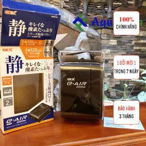 Máy Sục Khí Chạy Êm 2 Vòi GEX E-AIR 6000WB Cho Bể Cá (tặng kèm 2 dây quả sủi)