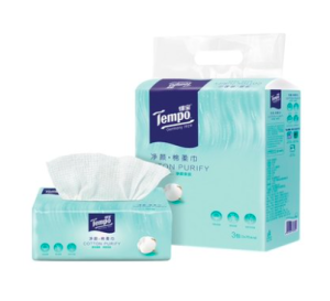 Tempo Tuala muka /Disposable Wash Face Towel Remove Makeup Towel 90s*3得宝棉柔巾