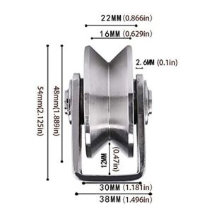 304 Stainless Steel Sliding Gate Roller Wheel Set Heavy Duty v u Groove Roller Wheel Gate Bearing For Sliding Gate Door