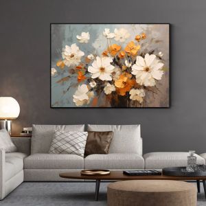 Himalaya Painting 20cmx30cm Flower Design HD Self-Adhesive Poster Sticker